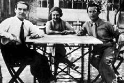 Federico García Lorca, Maria Teresa León y Rafael Alberti, en 1930
