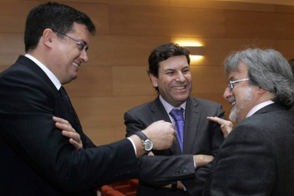 Óscar López, Fernández Carriedo y José María González, en imagen de archivo.