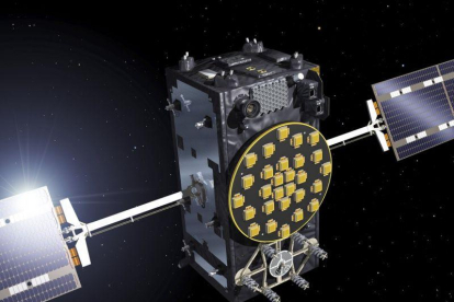 Imagen facilitada por la Agencia Espacial Europea ESA de un satélite operativos del sistema de navegación Galileo.