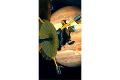 La sonda espacial Galileo se aproxima a la Luna