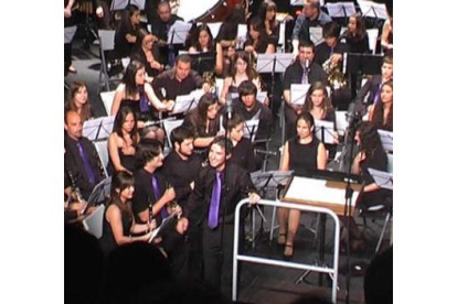 Un momento del concierto de los alumnos en el Bergidum.