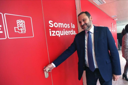 José Luis Ábalos, este miércoles en la sede del PSOE.