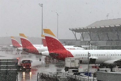 Fotografía facilitada por Iberia del aeropuerto Adolfo Suárez Madrid-Barajas.