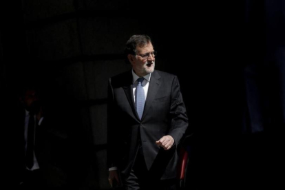 Mariano Rajoy, presidente del Gobierno, sale del Congreso de los Diputados, el pasado 15 de marzo.