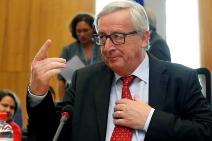 Juncker, en una reunión del cuerpo ejecutivo de la UE, en Bruselas, el 27 de julio.