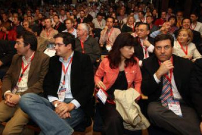 Ángel Hernández, Óscar López, Ana Redondo y Carlos Fernández Carriedo, en el congreso