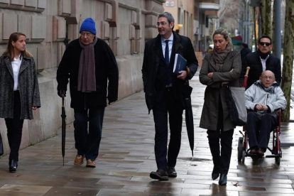 Felix Millet, Jordi y Gemma Montull y Daniel Osàcar llegan a la Audiencia para comparecer por el caso Palau.