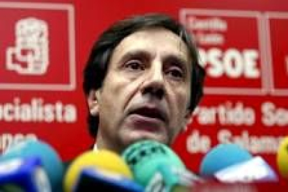 Imagen de archivo de Ángel Villalba durante una comparecencia ante los medios de comunicación