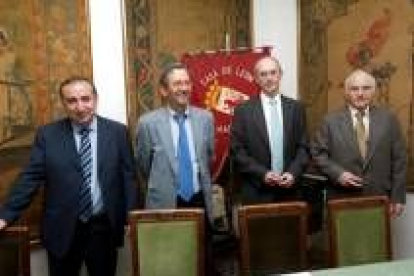 Eduardo Santos, Cayetano Hernández, Mariano Torre y Antonio García Álvarez