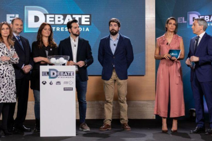 Imagen del sorteo de El debate de Atresmedia.