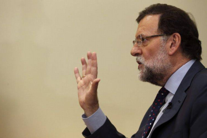Mariano Rajoy, este jueves, en Madrid.
