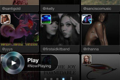 La aplicación Twitter Music.