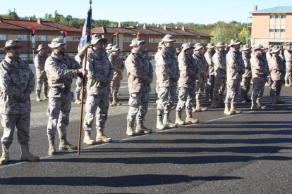 Acto militar de despedida de los soldados de la base de Ferral que partirán hacia Afganistán.