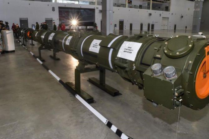 El misil 9M729 que ha presentado el Gobierno de Rusia.