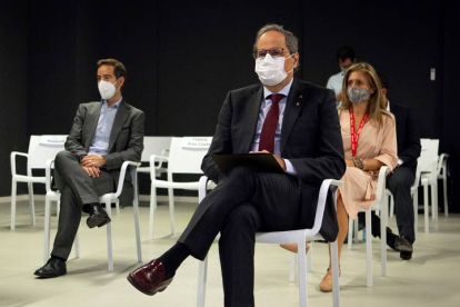 El presidente de la Generalitat, Quim Torra, este lunes. ENRIC FONTCUBERTA