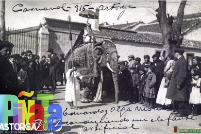 Una fotografía del carnaval de 1916 ilustra el cartel de La Piñata.
