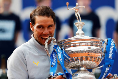Nadal se proclamó campeón del Masters 1000 de Madrid, tras imponerse al japonés Kei Nishikori en la final disputada en 2018. ALEJANDRO GARCÍA