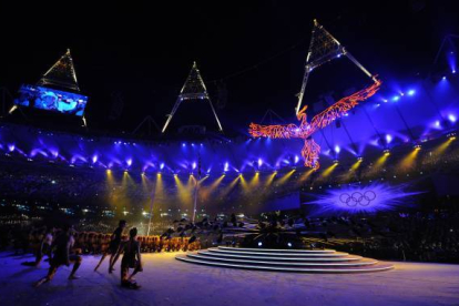 Vista general del estadio olímpico durante el acto de clausura. Foto: AFP