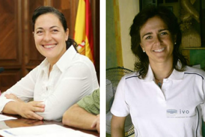 La lanzadora leonesa Margarita Ramos y la nadadora valenciana Selina Moreno.