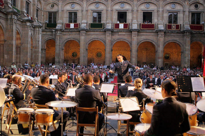 Un momento del concierto que ofreció la Unidad de Música de la Academia Básica del Aire.