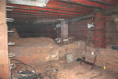 Imagen del estado actual de la cripta de las termas. DL