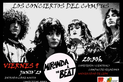 Cartel de Miranda & The Beat. DL