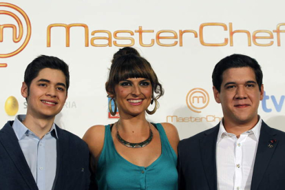 Los tres finalistas del concurso ‘Masterchef’, emitido este año en La 1.