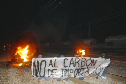 Protesta de mineros de la Vasco contra el carbón importado