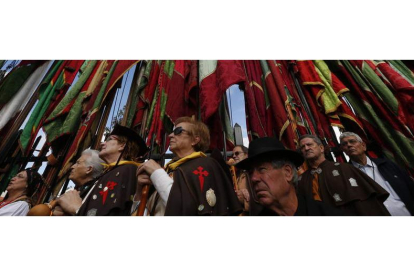 Imagen correspondiente a la fiesta de San Froilán el año pasado durante el encuentro de pendones.