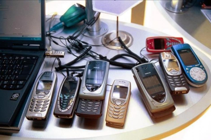 Teléfonos móviles Nokia antiguos.