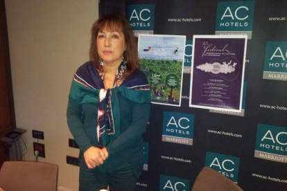 La cantante y compositora María José Cordero ayer durante la presentación del festival.