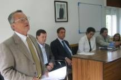 Javier García Prieto, ayer, en la inauguración del curso de la escuela de capacitación agraria