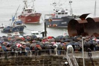 La manifestación fue en la localidad vasca de Bermeo por la mañana y por la tarde hubo otra en Vigo.