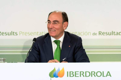 El presidente de Iberdrola, Ignacio Sánchez Galán, presenta los datos de la eléctrica.
