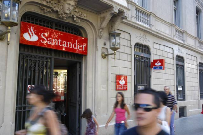 Una oficina del Banco de Santander.