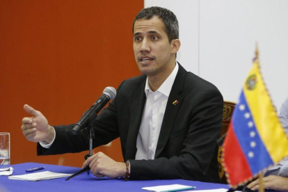 El lider de la Asamblea Nacional venezolana y autoproclamado presidente,  Juan Guaidó.