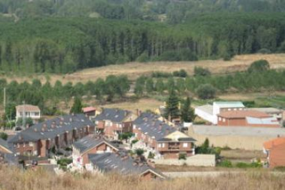 Vista del desarrollo urbanístico de Carbajal de la Legua, una de las cuatro pedanías de Sariegos