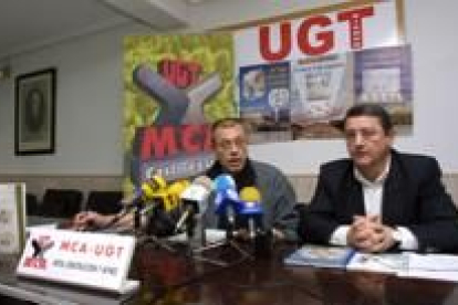 Rogelio Sánchez y Manuel Luna, responsables regional y provincial de la rama del metal de UGT