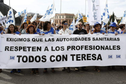 La manifestación de la ‘marea blanca’ celebrada en Madrid se solidarizó con Teresa.