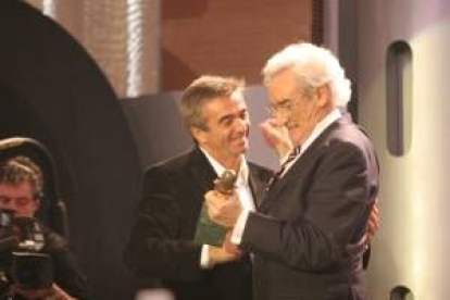 Los periodistas Carles Francino y Luis del Olmo en la última edición de los Micrófonos de Oro