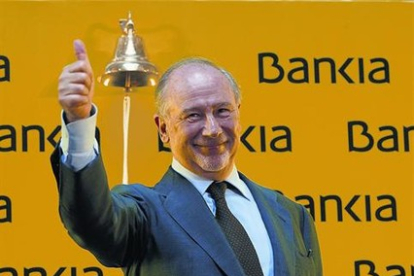 Rodrigo Rato, en el acto de salida a bolsa de Bankia en el 2011.