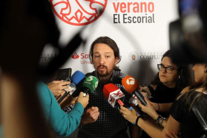 Iglesias participó en uno de los cursos de El Escorial. J. J. GUILLÉN
