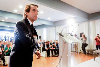 El expresidente del Gobierno Jose Maria Aznar clausura el tercer foro Ideas FAES  en el que se debate sobre la necesidad de una reforma fiscal y los problemas derivados del actual modelo de financiacion autonomica  / EFE