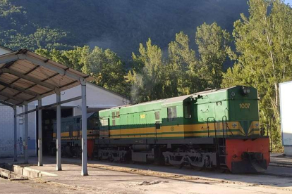 Vista de las instalaciones de los talleres ferroviario de Villablino. V. GARCÍA (ARMF)