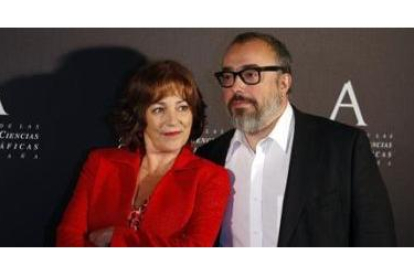 La actriz Carmen Maura y el director de la Academia de Cine, Álex de la Iglesia.