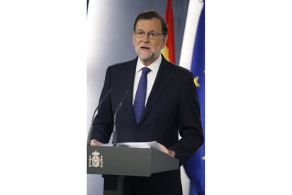 El presidente Mariano Rajoy compareció ayer. ÁNGEL DÍAZ