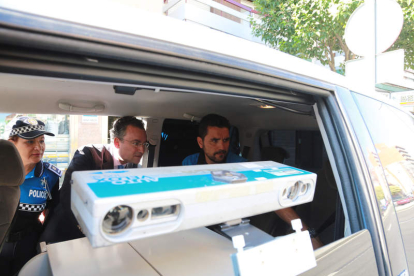 Martínez Pulgar y Salguero, ayer en un control