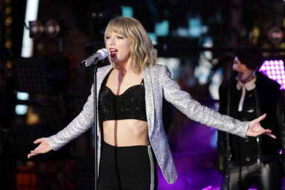 Taylor Swift, durante una actuación en Nueva York.