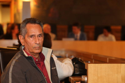 Marcos Fernández, durante la recepción en la Diputación