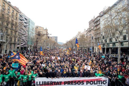 Manifestación en solidaridad con Puigdemont